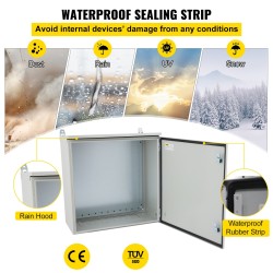 Sähkökotelo kylmävalssattu hiiliteräs 70x50x20 cm IP65 NEMA 4