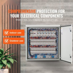 Sähkökeskuksen kotelo kylmävalssattu teräs 2 mm 60x60x20 cm NEMA 4 IP66 seinäasennus