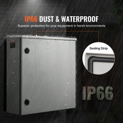 Sähkökeskuksen kotelo kylmävalssattu teräs 2 mm 60x60x20 cm NEMA 4 IP66 seinäasennus