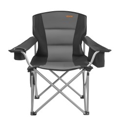 Taitettava retkituoli ulkokäyttöön 600D Oxford kangas pehmustettu istuin teräsrunko sivutaskut 158 kg