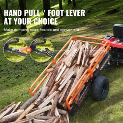 Teräsinen vedettävä kippikärry kantavuus 680 kg 15 kuutiojalkaa irrotettavilla laidoilla