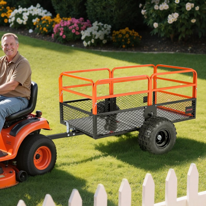 Teräksinen kippivaunu 28 kuutiojalkaa 800 kg kantavuus irrotettavalla takapaneelilla