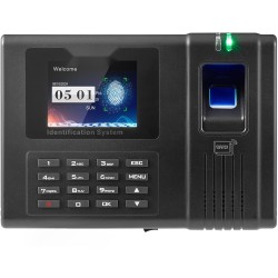 Seinäasennettava biometrinen työajanseurantalaite sormenjäljellä RFID kortilla ja salasanalla