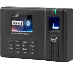 Seinäasennettava biometrinen työajanseurantalaite sormenjäljellä RFID-kortilla ja salasanalla