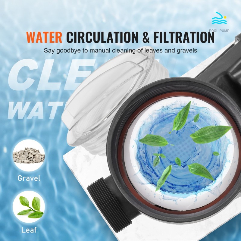 Uima-allaspumppu 1100W 1,5 hv kaksinopeuksinen PP-kotelo 27800 litraa tunnissa