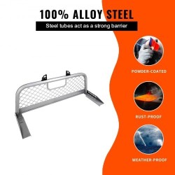 Alumiiniverkkoinen ohjaamosuojaristikko pickupin kuormatilan etureunaan 136 kg kantavuus