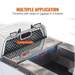 Alumiiniverkkoinen ohjaamosuojaristikko pickupin kuormatilan etureunaan 136 kg kantavuus