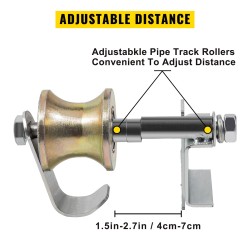 Rullaportin asennussarja ketjuaitaan 201-ruostumaton ja sinkitty teräs 6 tuuman kumipyörillä salpalla