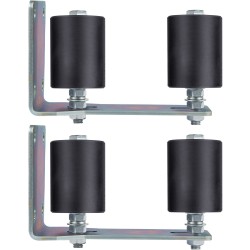 Portin ohjainrullasarja L muotoisella sinkityllä teräskiinnikkeellä ja nailonrullilla 2 kpl