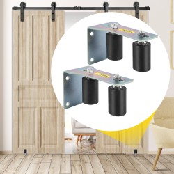 Portin ohjainrullasarja L-muotoisella sinkityllä teräskiinnikkeellä ja nailonrullilla 2 kpl