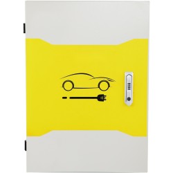 Latausaseman kotelo kylmävalssattua hiiliterästä 70 x 50 x 25 cm Tesla-latauslaitteelle