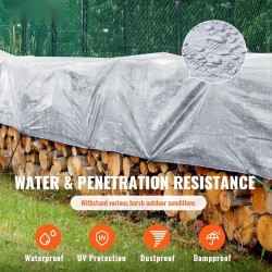 Vedenpitävä polyeteenipeite 487,7 x 609,6 cm 10 mil alumiiniset purjerenkaat