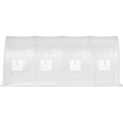 Tunnelikasvihuone galvanoitu teräsrunko 4 6 x 2 x 2 1 m 140 g cm PE peite