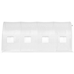 Tunnelikasvihuone galvanoitu teräsrunko 4,6 x 2 x 2,1 m 140 g/cm³ PE-peite