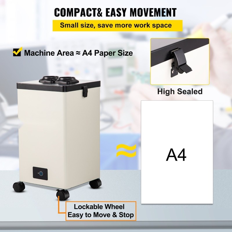 Juotoshöyryjen poistolaite 150 W 3-portainen HEPA ja aktiivihiilisuodatus kaksi 1,2 m imuletkua