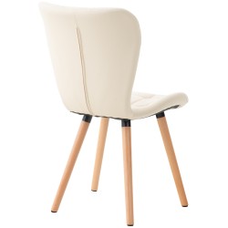 Elda moderni ruokapöydän tuoli tekonahalla ja puisella rungolla