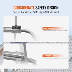 Tikasvakain hiiliteräksestä 150 kg kantavuus kolmiportaiset jalat luistamattomat kumijalat