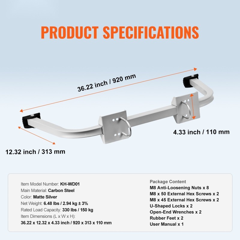 Tikasvakain hiiliteräksestä 150 kg kantavuus kolmiportaiset jalat luistamattomat kumijalat