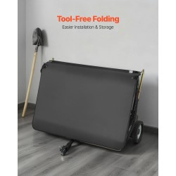 Hinattava nurmikonlakaisin ajoleikkuriin 122 cm lakaisuleveys säädettävä harjakorkeus tilava keräyspussi