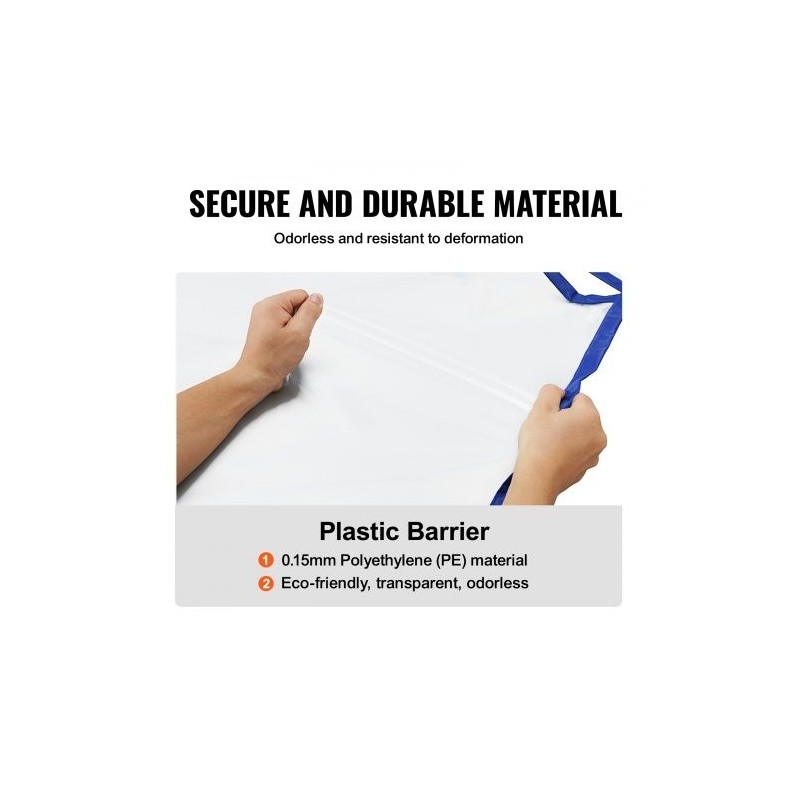 Pölysulkuseinä polyeteenistä oviaukkoon 2,3×1,2 m magneettisella aukolla