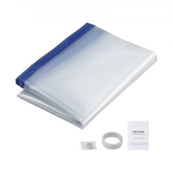 Pölysulkuseinä polyeteeni 2,6 x 1,52 m läpinäkyvällä magneettisella oviaukolla