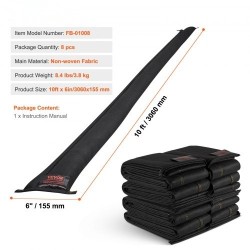 Tulvapadot ei-kudottua kangasta 3060 x 155 mm 8 kpl ovien suojaukseen