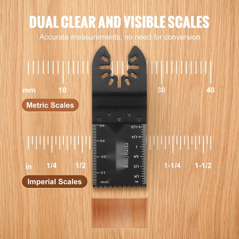 Värähtelevän monitoimityökalun terät hiiliteräs seosteräs 50 kpl 0,7 mm puu muovi alumiini