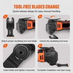 Värähtelevän monitoimityökalun titaanikarbidi-terässeosiset 3 kpl terät yleispikakiinnitys kovalle materiaalille metallille ja