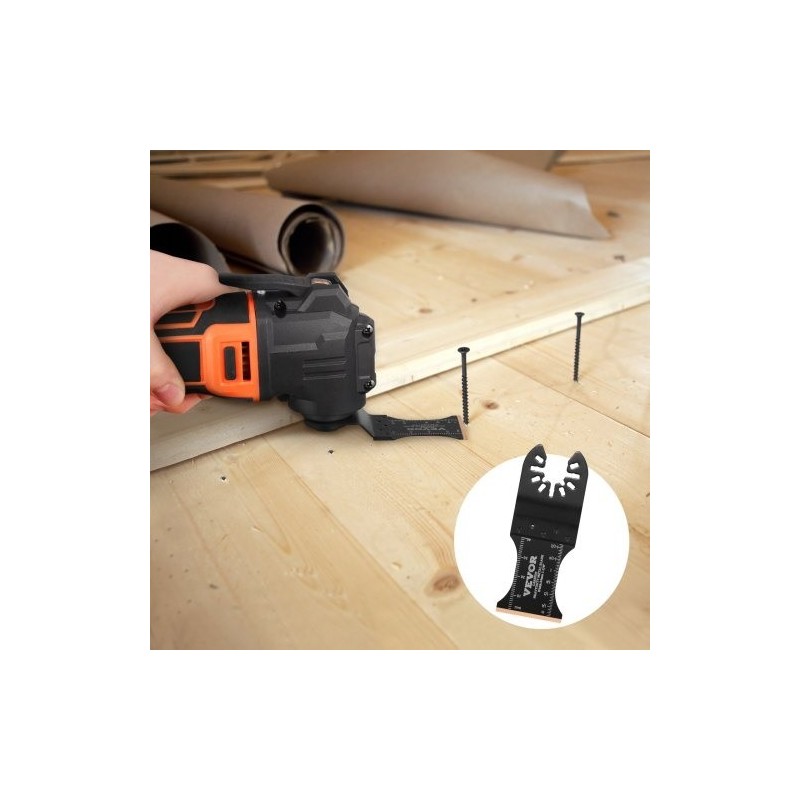 Värähtelevän monitoimityökalun titaanikarbidi-terässeosiset 3 kpl terät yleispikakiinnitys kovalle materiaalille metallille ja