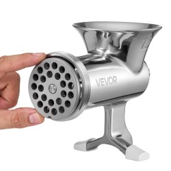 Käsikäyttöinen lihamylly 304 ruostumatonta terästä pöytäkiinnitys 5mm 8mm leikkuulevyt makkarasuppilo pikkuleipämuotti