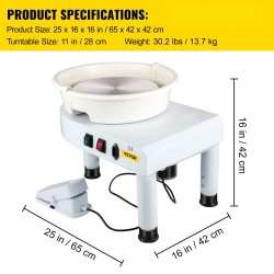 Sähködreija alumiininen 28 senttimetrin pyöritysalusta 350 watin 60–300 kierrosta jalkapoljin 16-osainen työkalasarja