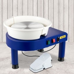 Savenvalantapyörä sähköinen 35 cm alumiinipyöröpöytä irrotettava allas jalkapoljin