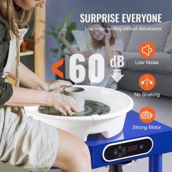 Sähköinen keramiikkadreija 350W 25 cm kääntöpöytä jalkapoljin irrotettava allas veistotyökalut esiliina