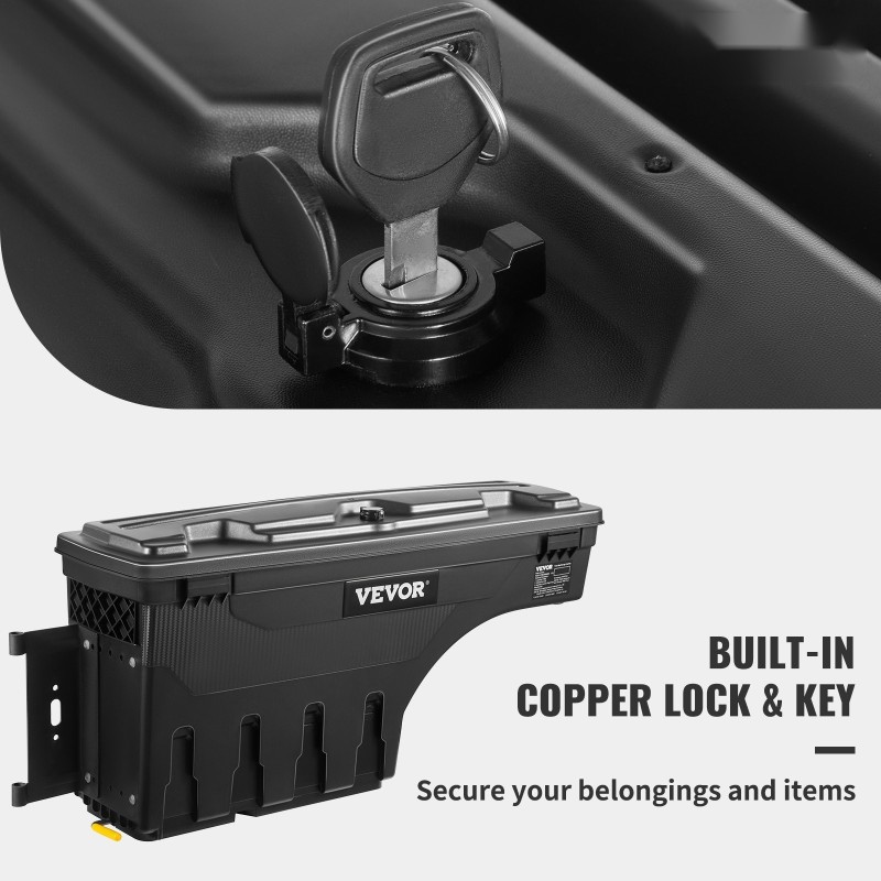 Pyöräkotelon lavasäilytyslaatikko ABS-muovi ja hiiliteräs 25 L lukittava kuljettajan puoli