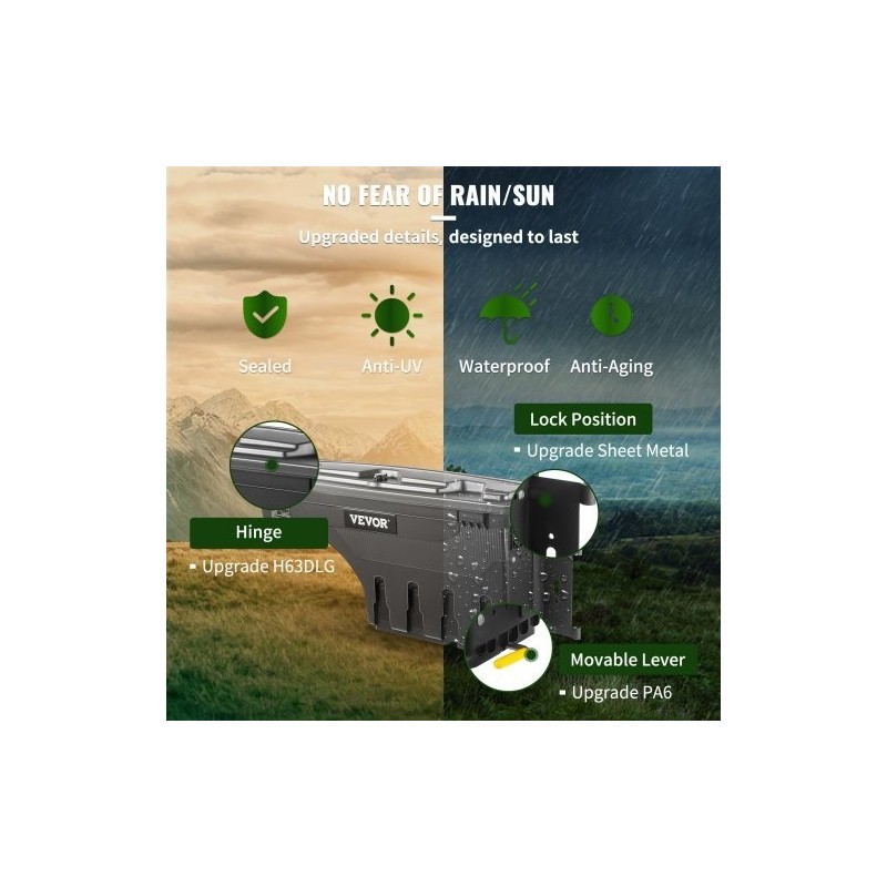 Lavaan asennettava säilytyslaatikko ABS-muovi ja hiiliteräs 25 L lukolla matkustajan puoli