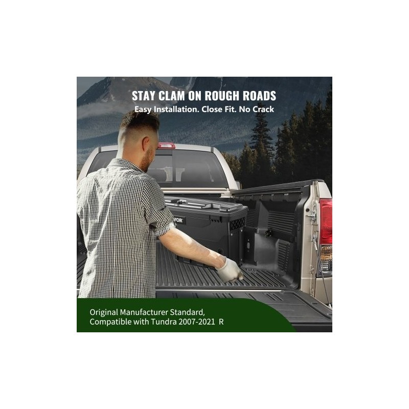 Lavaan asennettava säilytyslaatikko ABS-muovi ja hiiliteräs 25 L lukolla matkustajan puoli