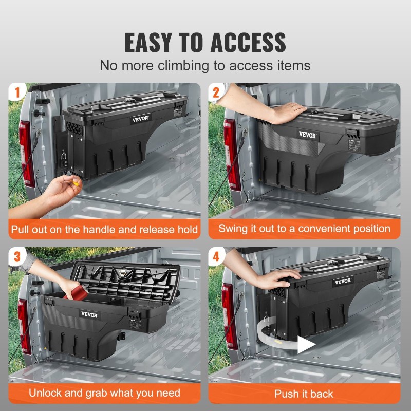 ABS kuormatilan lukittava säilytyslaatikko 25 L kuljettajan puoli Ford F-150 2015–2021