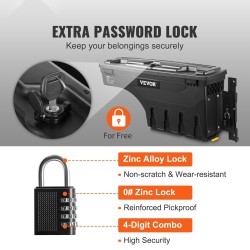 Lavan säilytyslaatikko ABS 25 L lukittava kääntyvä Ford F-150 2015–2021 matkustajan puoli