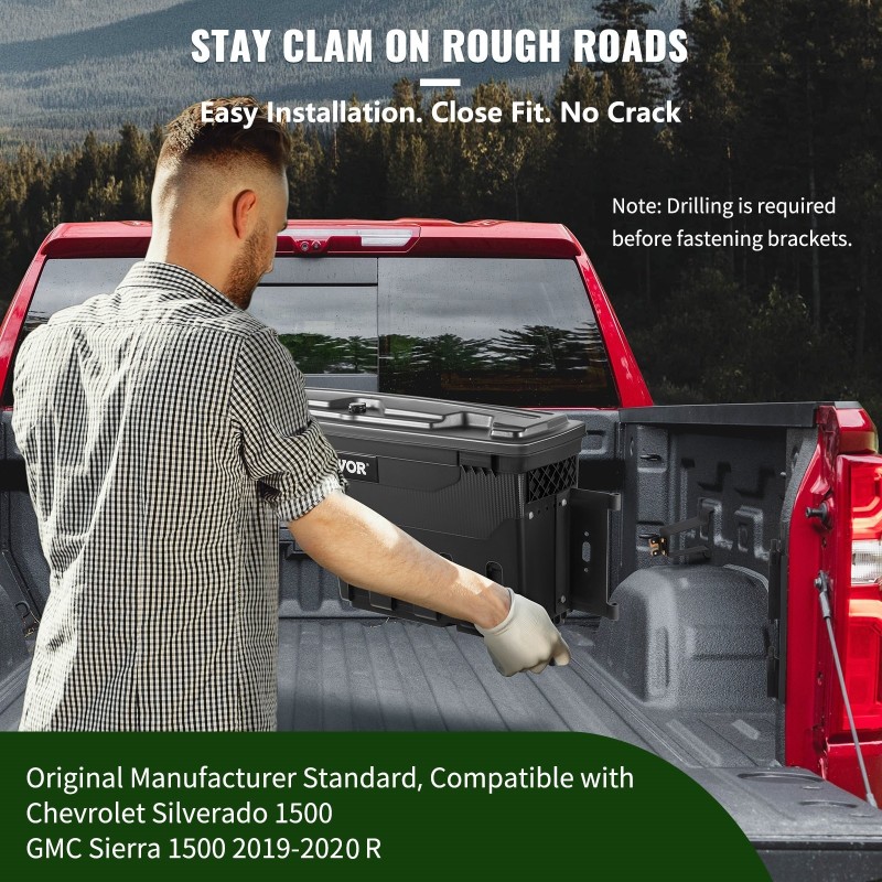 Lavan työkalulaatikko ABS 25 l musta Silverado 1500 2019–2020 vasen ja oikea