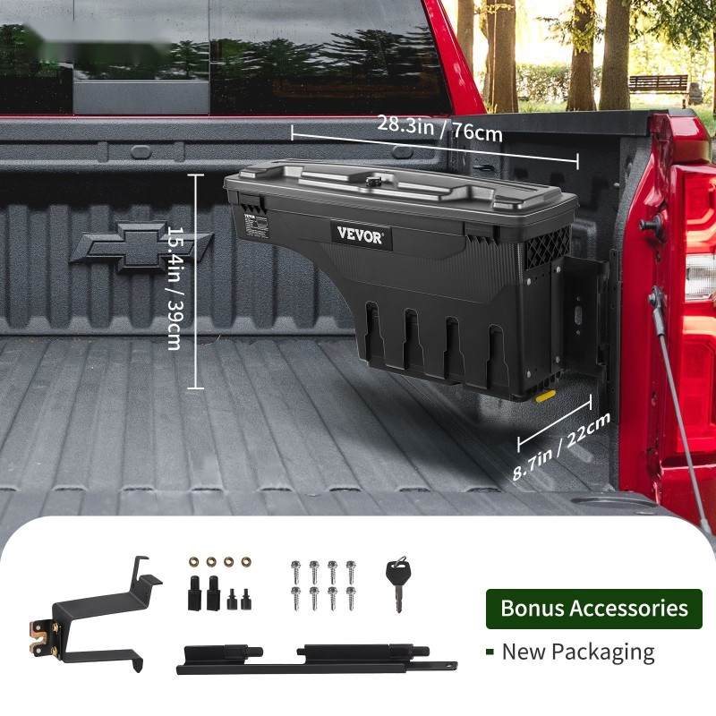 Lavan työkalulaatikko ABS 25 l musta Silverado 1500 2019–2020 vasen ja oikea