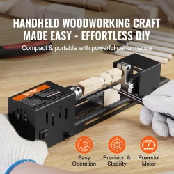 Mini puusorvi 96 watin 24 voltin 70 millimetrin sorvaushalkaisija seitsemänportainen nopeudensäätö