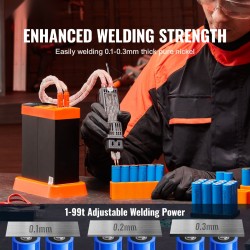 Kondensaattoripohjainen pulssipistehitsauslaite 14,5 kilowattia 290 joulea 0,1–0,3 millimetriä puhdas nikkeli 2 toimintatilaa