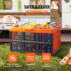 Taitettava PP-muovinen säilytyslaatikko 45L 3 kpl pinottava kantokahvoilla