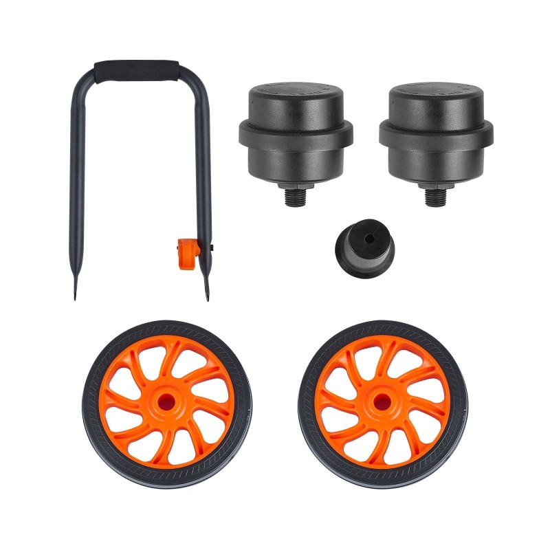 Öljytön ilmakompressori 24 litran säiliö 1450 wattia 70 desibeliä siirrettävä pyörillä