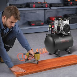 Vaakasuuntainen ilmakompressori terässäiliö 40 L 2 hv öljytön suurin paine 125 PSI