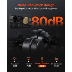 Vaakamallinen öljytön ilmakompressori terässäiliö 18 l 1 hv hiljainen