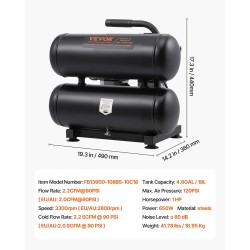 Vaakamallinen öljytön ilmakompressori terässäiliö 18 l 1 hv hiljainen