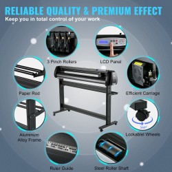 Vinyylileikkuri ja piirturi alumiiniseos 1350 mm paperinsyöttö 1260 mm leikkausleveys mukana ohjelmisto