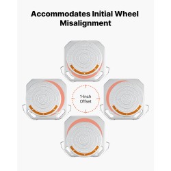 Pyöränsuuntauslevyt hiiliteräs 400x400x50 mm 2 kpl 2 t kantavuus