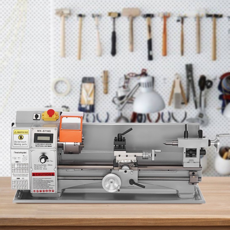 Metallisorvi valurunkoinen 800-wattinen moottori 150–2500 kierrosta minuutissa 100 millimetriä kolmileukainen pakka